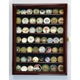 thumbnail image 4 of Military Challenge Coin Display Case Cabinet Holder Wall Rack 98% UV Lockable -Cherry, 4 of 4