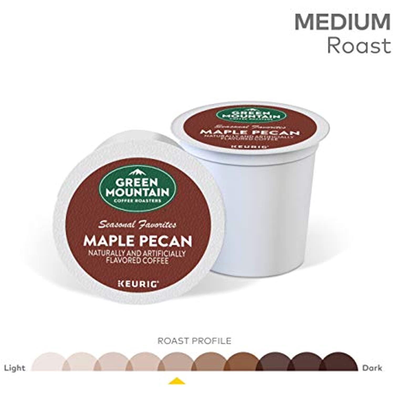Green Mountain Coffee, Maple Pecan, Single-Serve Keurig K-Cup Pods, Light Roast Coffee, 48 Count (2 Boxes Of 24 Pods)
