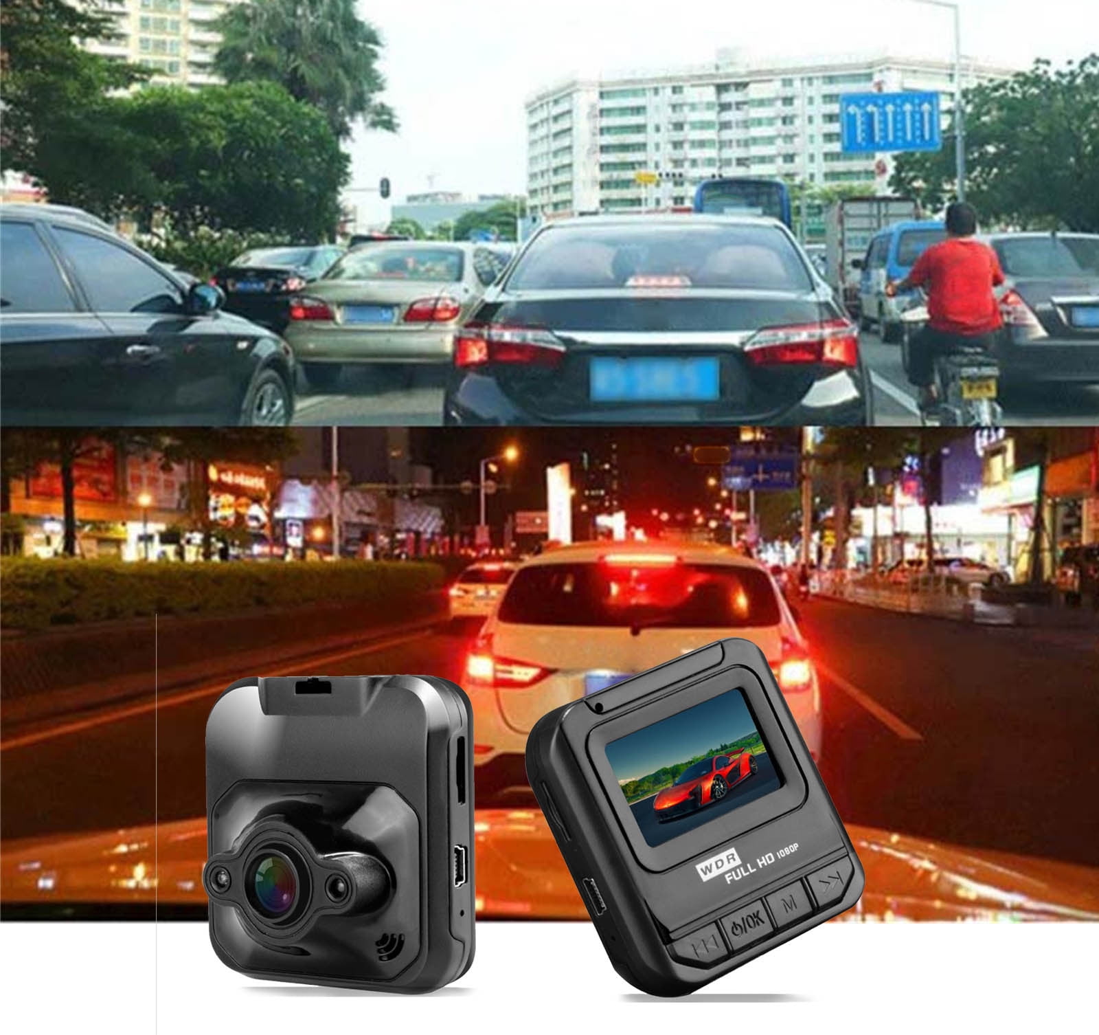 EGNMCR High Definition Driving Recorder Wireless Mobile Phone Interconnection Car Recorder Front And Rear Recording Of Reverse Images dash cam