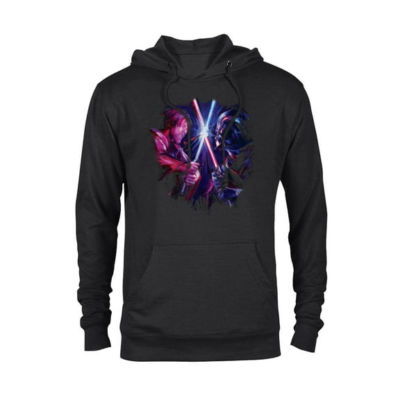 Star Wars Obi-Wan Kenobi Darth Vader Duel Painted - Pullover Hoodie for Adults - Customized-Black