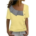 thumbnail image 1 of Hauts à Manches Courtes pour Femmes Mode Féminine Imprimé Décontracté Col en V Manches Courtes T-Shirt Ample Hauts T-Shirts d'Été pour Femmes Hauts à Manches Courtes T-Shirts d'Été pour Femmes, 1 of 6