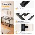 thumbnail image 5 of Aukfa Twin over Twin Metal Bunk Bed with Full-Length Guardrails for Kids and Teens, Quiet Design, Black, 5 of 8