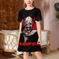 thumbnail image 2 of Terrifier Girls Short Sleeve Dress Soft Cute Designs Dresses Casual T-Shirt Dress 160CM, 2 of 7