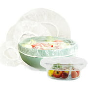 SHIYAO 100Pcs Elastic Reusable Food Storage Covers Plastic Wrap Bowl Covers for Family Outdoor Picnic(200Pcs)
