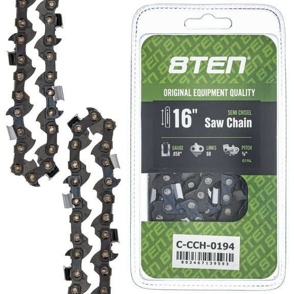 Semi Chisel Chainsaw Chain 16 inch .058 3/8 60DL Husqvarna Poulan Jonsered 810-CCC2316H