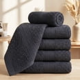 thumbnail image 2 of Ample Decor Washcloths 12 x 12 inch 5 Piece 600 GSM 100% Cotton, Lightweight, Quick Drying, Machine Washable Fingertip Towels for Bathroom, Gym, Kitchen - Grey, 2 of 7