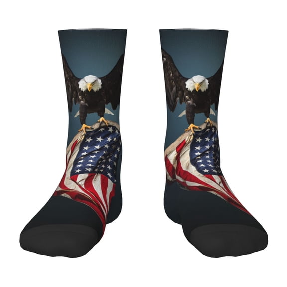 Naloa American Flag Kids Socks Unisex Kids and Toddlers' Crew Socks, ,1 Pairs
