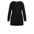 thumbnail image 5 of City Chic Women's Plus Size Pull-over Longline Cross Jumper, 5 of 6
