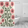 thumbnail image 2 of Yayeee Shower Curtain with Hooks 72"x72" Waterproof Fabric Bathroom Hanging Decor, Light Pink Flowers, 2 of 5