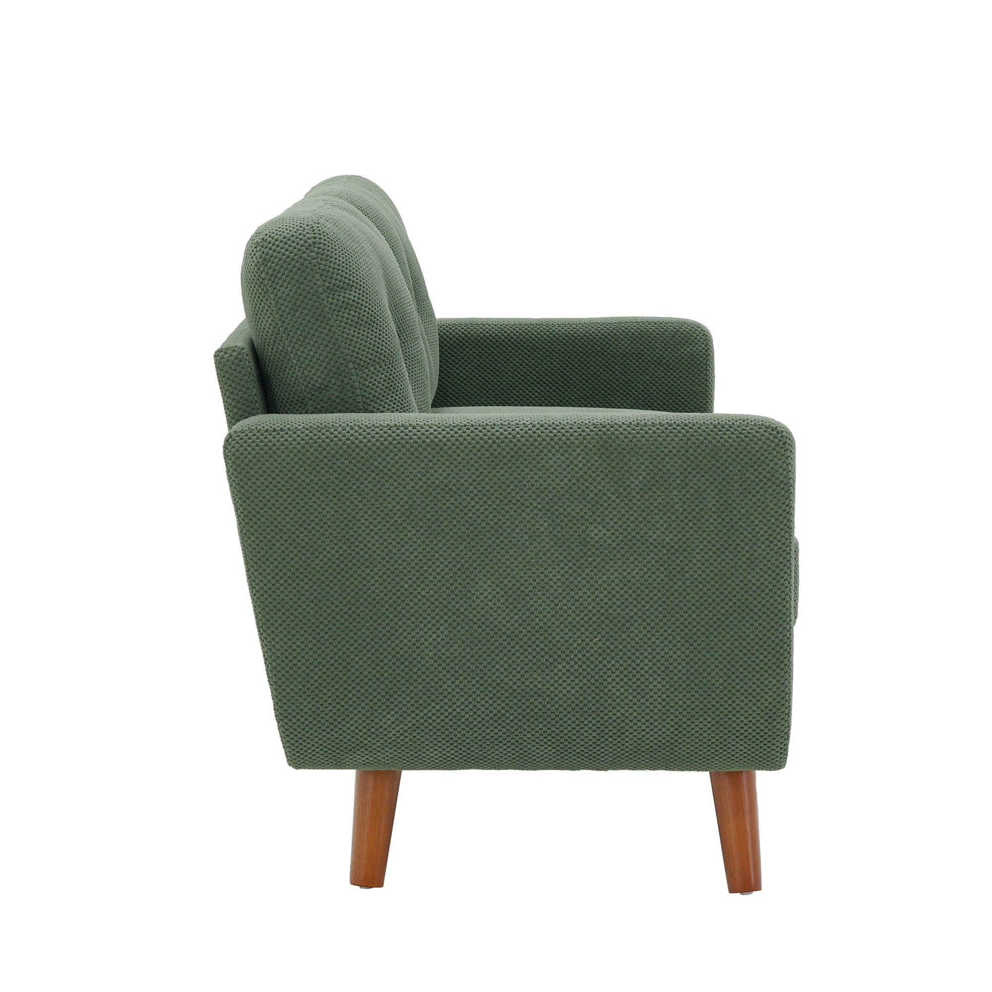 Leumius 65" Modern 2-Seater Sofa Upholstered Loveseat Sofa Couch with olid Wood Legs for Living Room,Apartment,Bedroom,Dark Green