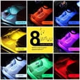thumbnail image 4 of Tira de luces LED para automóvil 48LED DC12V Música multicolor Luz interior del automóvil Kit de luces LED debajo del tablero con función de sonido activo y control remoto inalámbrico Cargador de auto, 4 of 5