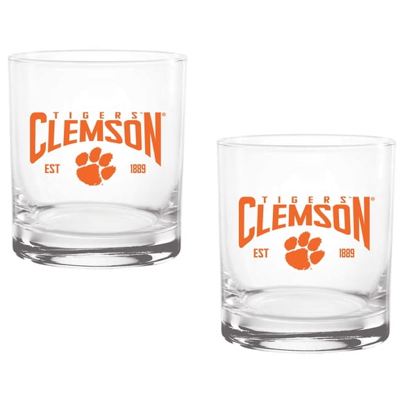 Clemson Tigers Two-Pack 14oz. Established Rocks Glass Set