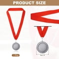 thumbnail image 2 of Uxcell Award Medal, Prize Winner Medal with Red Neck Ribbon Medal for Sport Silver, 2 of 7