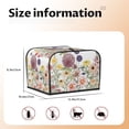 thumbnail image 4 of KLL Autumn Garden Print 4 Slice Toaster Dust Covers Kitchen Small Appliance Cover with 2 Pockets,Can hold Jam Spreader Knife & Toaster Tongs (12.4 x 10.6 x 8.2), 4 of 6