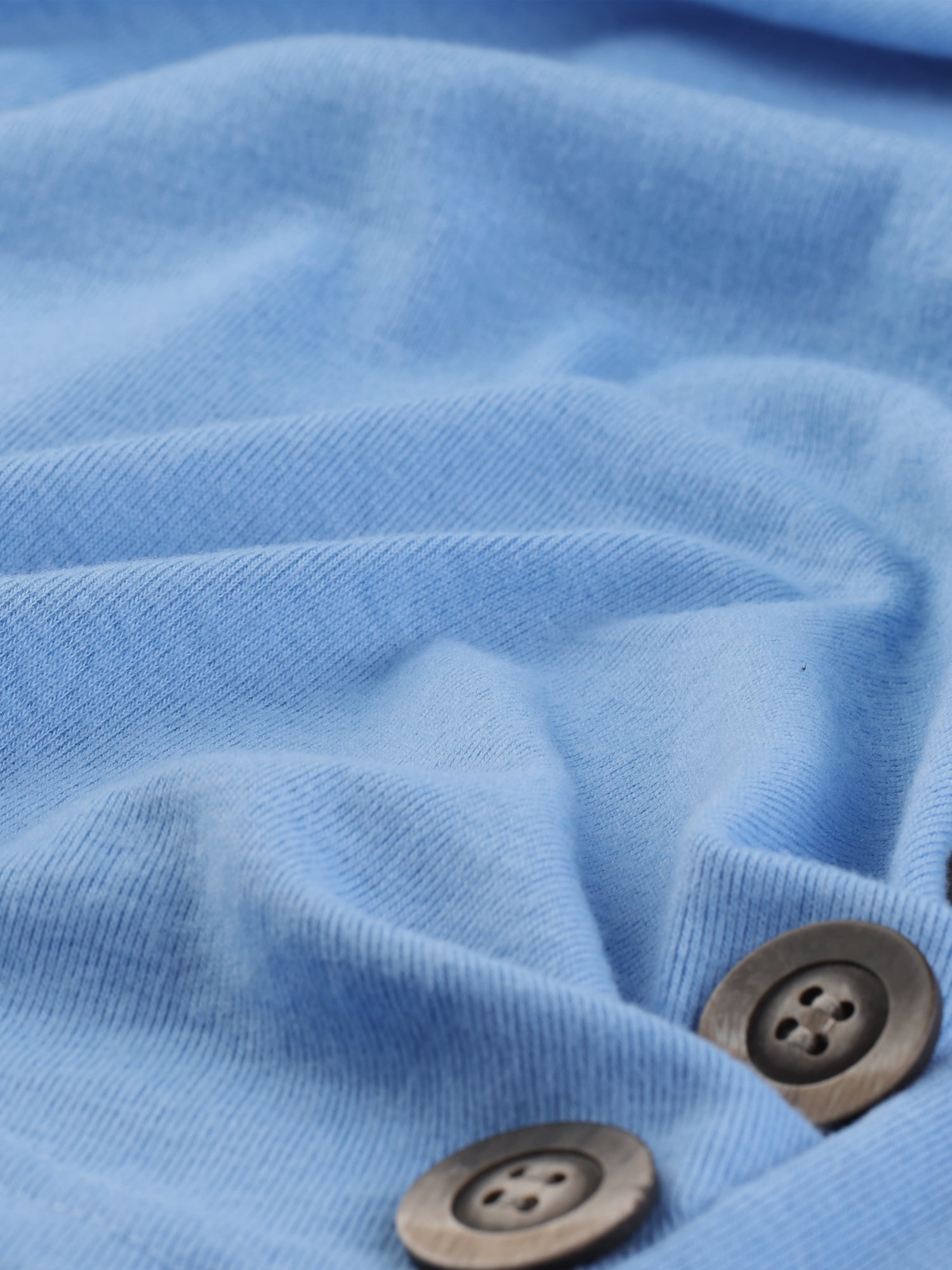 DARING DIVA V Neck 3/4 Sleeve Ruched Blouses Tops 3XL Light Blue