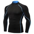 thumbnail image 4 of Camiseta deportiva de manga larga con cuello alto para hombre, para correr, deportes profesionales, otoño e invierno, elástica, de secado rápido, sudadera con cuello 1058, 4 of 6