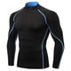 thumbnail image 5 of Camiseta deportiva de manga larga con cuello alto para hombre, para correr, deportes profesionales, otoño e invierno, elástica, de secado rápido, sudadera con cuello 1058, 5 of 6