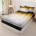 thumbnail image 2 of Homewish Vintage Gold Paint Drip Zipper Twin Comforter Sets with Fitted Sheet and 2 Pillowcases for Kids, Halloween Abstract Zipper Bedding Set, Black Reversible, 4 Pieces, 2 of 6