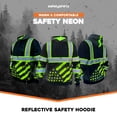 thumbnail image 5 of SafetyShirtz SS360º American Grit Hi Vis Hoodie for Men - Heavy-Duty Polyester with Soft Combed Fleece Interior - Type-O - Meets ANSI/ISEA 107-2020, Black - Small, 5 of 7