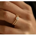 thumbnail image 4 of vylahjewellery Delicate Ring 2 CT Moissanite Round Cut Diamond Ring 14K Rose Gold Engagement Ring for Her, 4 of 5