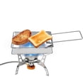 thumbnail image 2 of Foldable Stainless Steel Toaster Plate Portable Outdoor Camping Bread Toaster Grill, 2 of 5