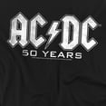 thumbnail image 2 of ACDC T-Shirt 50 Years Logo Unisex Graphic Tee for Men & Women, 2 of 7