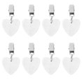 thumbnail image 1 of Uxcell 8Pcs Pesas para Manteles, Colgante de Mármol con Clip de Metal en Forma de Corazón, Blanco, 1 of 6