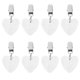 thumbnail image 1 of Uxcell 8Pcs Pesas para Manteles, Colgante de Mármol con Clip de Metal en Forma de Corazón, Blanco, 1 of 6