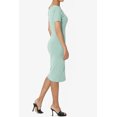 thumbnail image 4 of TheMogan Robe Midi Moulante en Jersey de Coton Extensible à Manches Courtes pour Femmes, 4 of 6