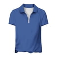 thumbnail image 5 of Dagugfen Golf Shirts for Women Quarter Zip Short Sleeve Lapel Neck Outdoor Casual Tops Business Work Wear Shirts, 5 of 6