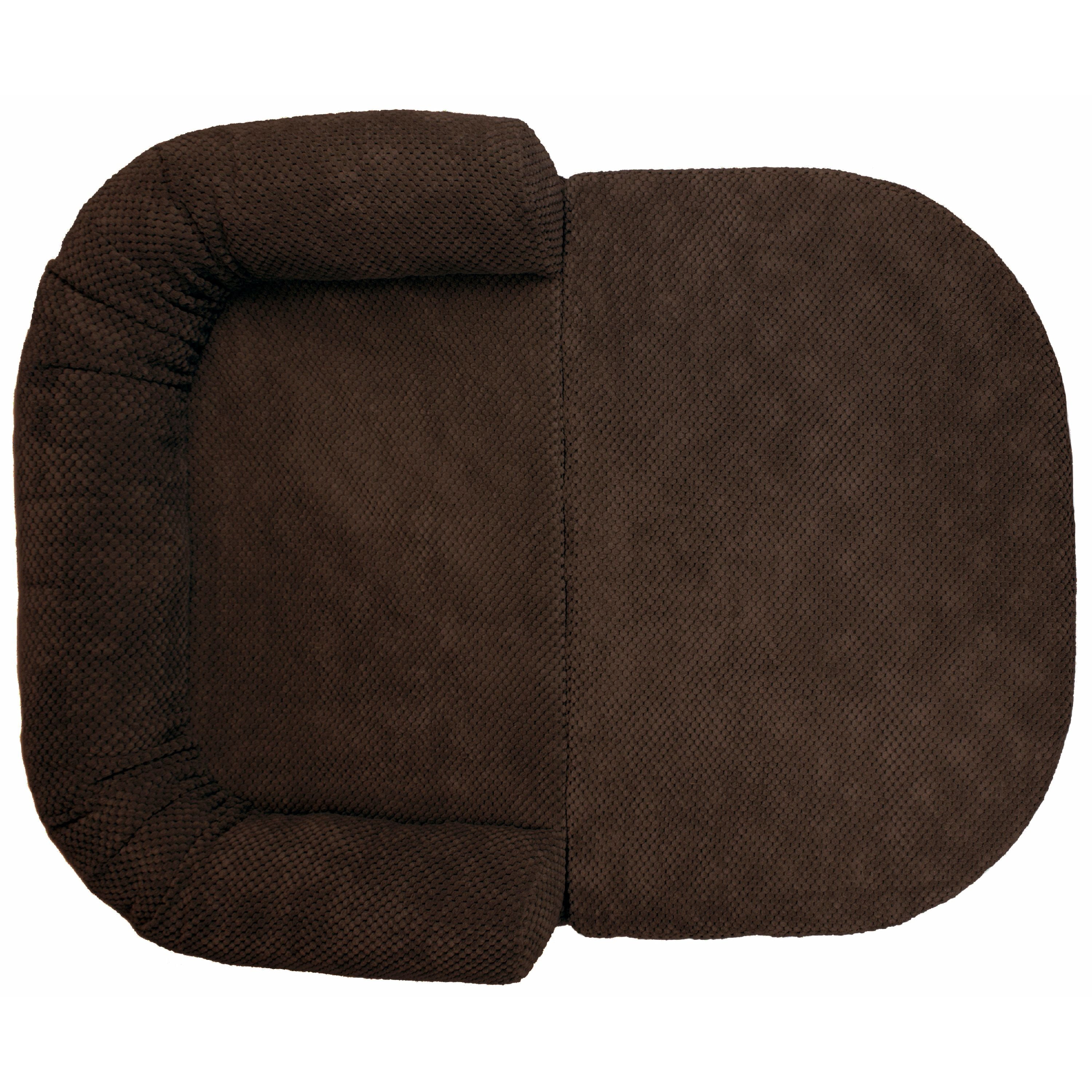 Precious Tails Chenille Round Sofa Fold Out Orthopedic Dog Bed
