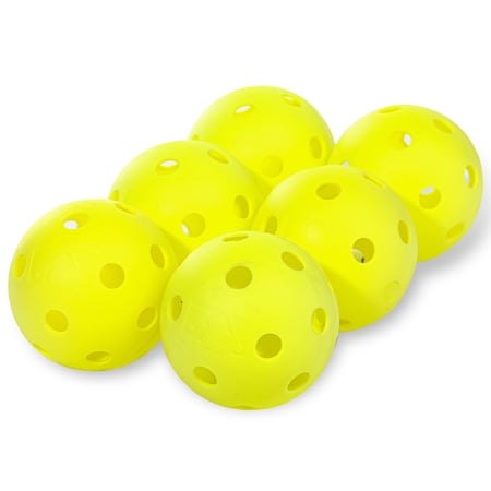 Franklin Sports Plastic Softballs MLB Includes 6 Balls for Batting Practice or Backyard Baseball Play Replacement Balls 90mm Official Baseball Size Yellow