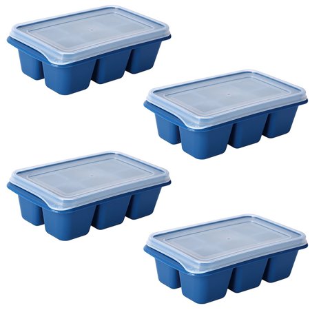 

4PCS Plastic Ice Cube Tray Frozen Ice Mold Portable Ice Box Ice Mold