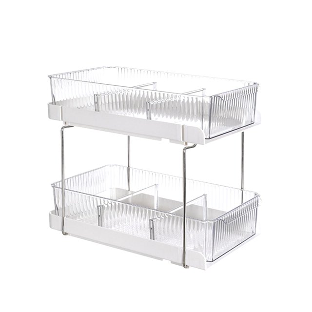 Organizador de escritorio, estante de baño, soporte moderno para cosméticos, gran capacidad para Claro