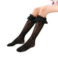 thumbnail image 4 of Girl?s Knee High Socks Sweet Lolita Style Frilly Lace Patterned Loose Elastic Stockings, 4 of 4