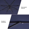 thumbnail image 5 of ACEGOSES 8.2x8.2ft LED Square Outdoor Patio Canopy Offset Umbrellas for Villa Gardens,Lawns and Yard,Navy Blue, 5 of 9