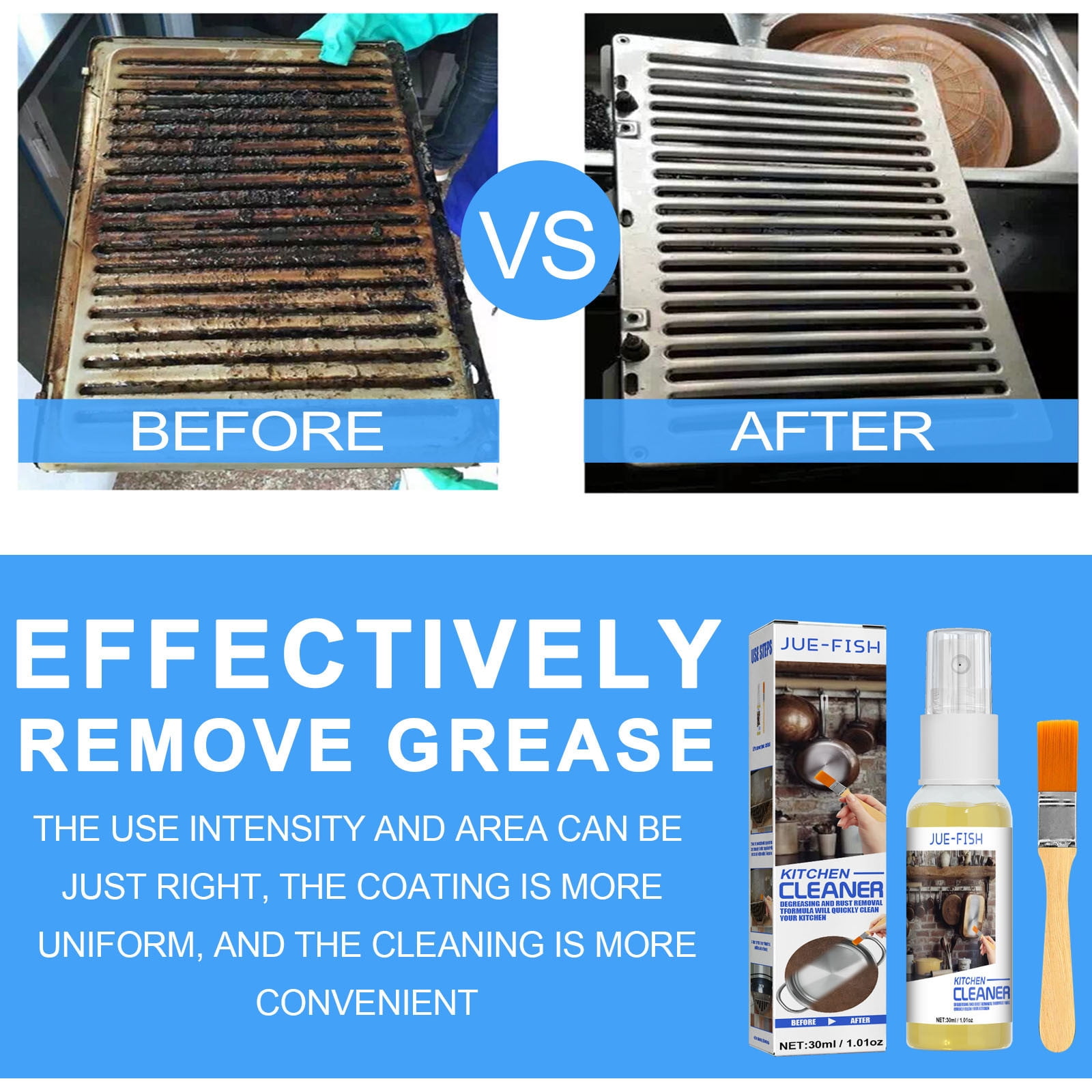 Household Cleaners Juefish 100ml Strong Kitchen Heavy Duty Degreaser