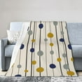 thumbnail image 1 of DouZhe Ultra-Soft Micro Fleece Lightweight Flannel Bed Blanket, Abstract Circles and Lines Print Cozy Warm Throw Blankets, 50"x40", 1 of 7