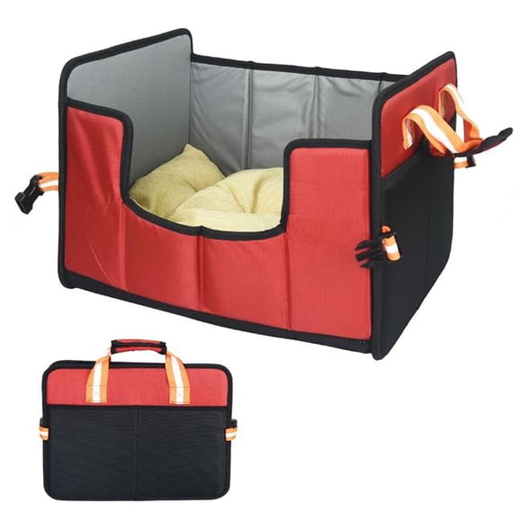Pet Life PB113RDLG Travel-Nest Folding Cat & Dog Bed, Red - Large