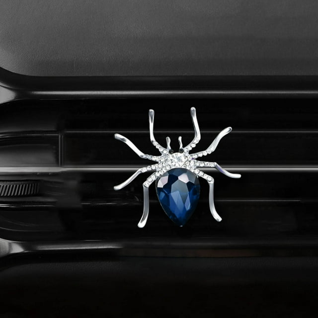 Fiudx Clip de Ventilación con Forma de Araña de Diamante, Diseño Realista, Difusor de Aceite de Aromaterapia, Frescura Duradera, Decoración para La Ventilación Del Coche, Uso En Casa o En La Oficina,