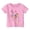 Pink, variant on Cute Tops Fashion Casual Graphic Print Round Neck Loose Fit Short Sleeve Tee for Girls Size:1-2 Years
