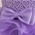 thumbnail image 2 of Girls Tutu-Dresses Size 2-8 Toddlers Kids Cute Sleeveless Crewneck Solid A-Line High Waisted Bowknot Layered Flower Girl Prom Dress, 2 of 8