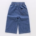 thumbnail image 6 of Weebloom Boy Baggy Jeans Denim Pants Denim Capri Pants Summer Casual Loose Fit Straight Leg Trousers For Toddler Kids Dark Blue 9-10 Years, 6 of 7