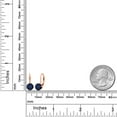thumbnail image 3 of Gem Stone King Blue Sapphire Leverback Earrings for Women (2.20 Cttw, Gemstone September Birthstone, Round 6MM), 3 of 4
