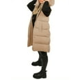 thumbnail image 5 of Fall Winter Women Stand Collar Solid Color Sleeveless Casual Hooded Vest Coat, 5 of 8