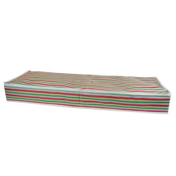 DII 13.5" Modern Fabric Wrap Paper Holiday Stripe Storage in Multi-Color