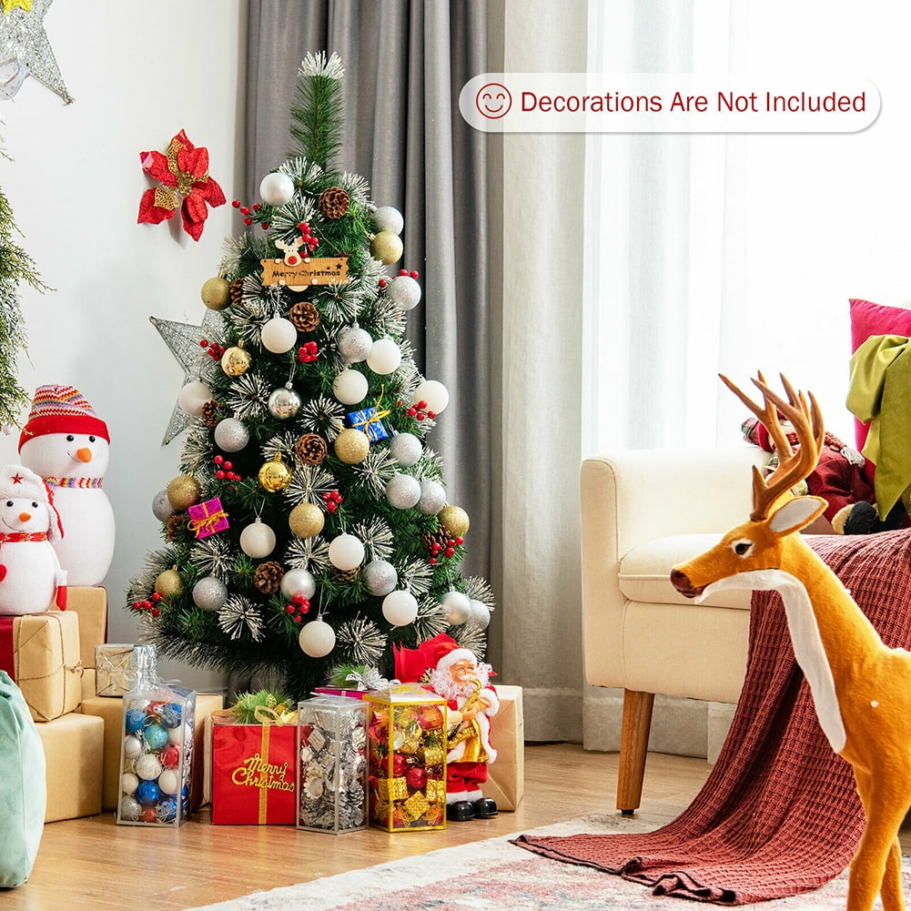Kepooman 4ft Artificial Christmas Tree Holiday, Christmas Pine Tree for Home, Office, Party Decoration with Pine Cones and Red Berries, Red and Green Kepooman 4ft Artificial Christmas Tree Holiday, Christmas Pine Tree for Home, Office, Party Decoration with Pine Cones and Red Berries, Red and Green