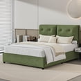 thumbnail image 6 of 4 EVER WINNER Queen Bed Frame, Queen Size Bed Frame with Headboard, Boucle Bed Frame with Removable Pillow Upholstery, No Box Spring Required, Easy Assembly, Green, 6 of 6