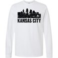 thumbnail image 3 of Inktastic Kansas City Skyline Grunge Long Sleeve T-Shirt, 3 of 5