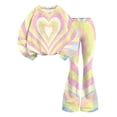 thumbnail image 5 of Grblisyd Outfits for Girls Casual Long Sleeve Cute Cartoon Print Sweatershirt and Flared Pants 2 Pieces Fall Winter Set Size 7-8 Years, 5 of 6